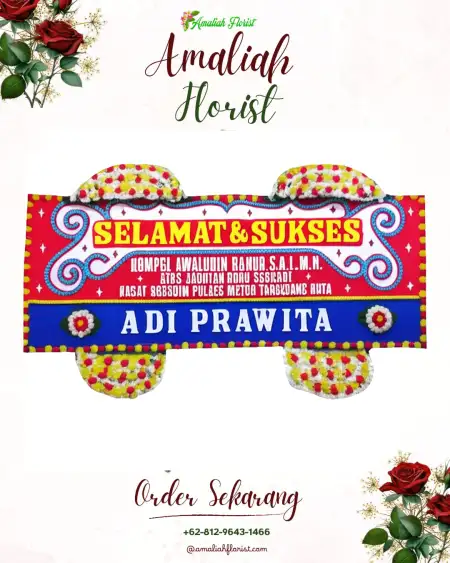 Papan Bunga Ucapan Selamat Naikoten Dua